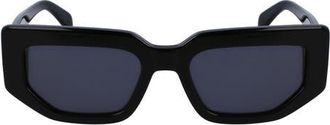 Paul Smith Kennet 54mm Rectangular Sunglasses in Black at Nordstrom