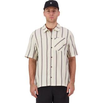 Mons Royale At Merino Short-Sleeve Shirt - Mens in Bone Stripe at Nordstrom, Size Xx-Large