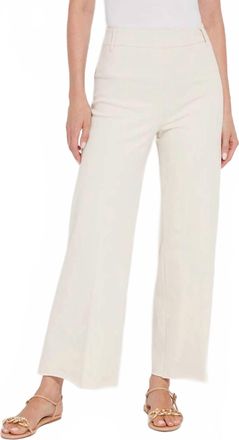Lyssé Erin High Waist Wide Leg Denim Pant In Oat