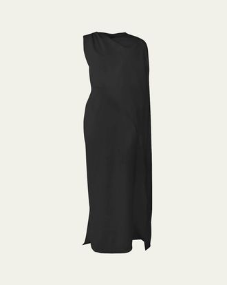 Carolina Herrera Draped Cape Column Gown