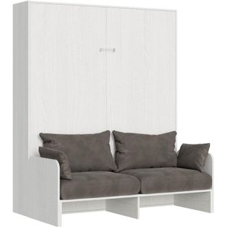 Itamoby Letto matrimoniale a scomparsa 160 verticale Sof&agrave; - kentaro - Colore: Bianco Frassino