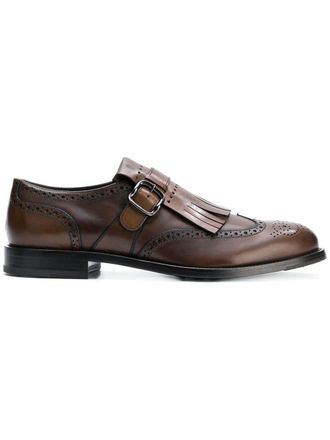 Tod's Scarpe con fibbia con dettagli a frange - Marrone