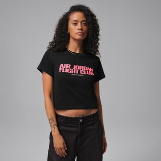 Nike Jordan Womens Jordan Flight T-Shirt in Black | IF3572-010