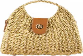 Anarchy Street Womens Woven Straw Top Handle Handbag In Bei