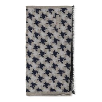 Kiton Zijden sjaal met franjes - unisex - Accessoires - Veelkleurig - Maat: ONE Size Zijde