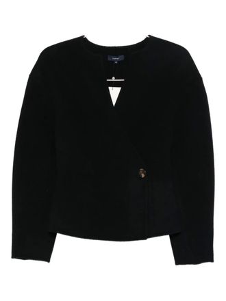 SOEUR wrap-design cardigan - women - Wool/Polyamide - 34 - Blue