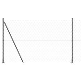 Berkfield Home Hexagon Fence Grey 1.5x100 m Steel