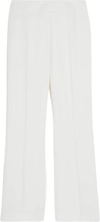 Max Mara Wide Leg Fluid Broek Estense - Dames - Straight fit broeken - Wit - L - Polyester - Broeken