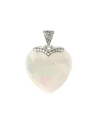 Samuel B. Silver Pearl Heart Pendant