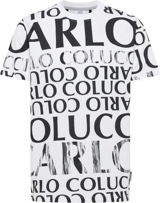 Carlo Colucci Black Friday T-Shirt - Minimalistisch Ontwerp - Heren - T-shirts - Wit - L - Katoen - Tops