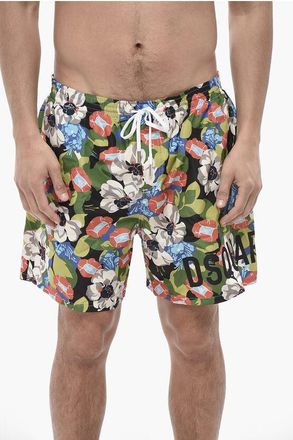 Dsquared2 Botanic Goth Floral-Print Swimwear size 54
