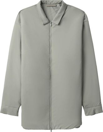 Fear of God logo-print padded shirt jacket - men - Nylon/Spandex/Elastane - M - Grey