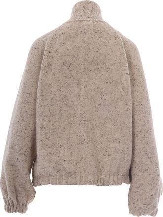 Fabiana Filippi Womens Bomber Jacket Wool Blend Casha Casha