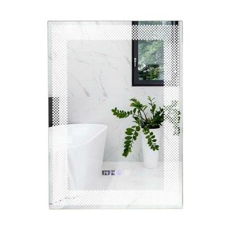 Costway Costway Espejo De Pared Led Hd Antivaho 70 X 50 Cm, Espejo Con 3 Luces De Color, Memoria, Lectura De Tiempo Y Temperatura, Espejo Inteligente Regulabl