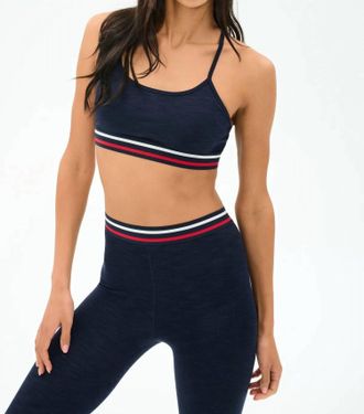 SPLITS59 Cali Active Rib Bra In Heathered/indigo