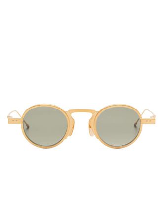 Thom Browne Zonnebril met rond montuur - Goud