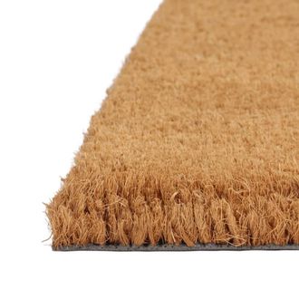 Berkfield Home Durable Door Mat Natural Half Round 50x80 cm Tufted Coir in Brown
