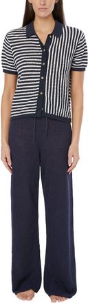 Onia Linen Knit Button Up