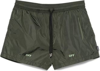 Off-white Off Stamp swim shorts - Green