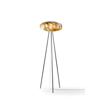 Linea Zero Piantana Moderna Flat Polilux New Gold E Metallo 1 Luce E27