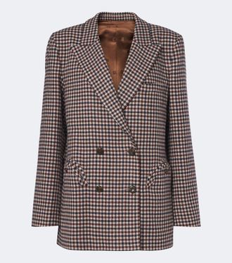 Blaz&eacute; Milano Blaz&eacute; Milano Everynight checked wool and cashmere blazer
