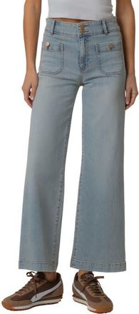 Kut from the Kloth Meg Patch Pocket High Waist Ankle Wide Leg Jeans in Brilliant at Nordstrom, Size 16