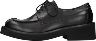 Maison Margiela Platte schoenen - Heren - Veterschoenen - Zwart - 46 EU - Leer - Schoenen