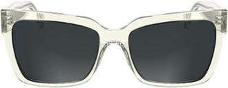 Calvin Klein Mens Clear Square Sunglasses - Light Grey - One Size
