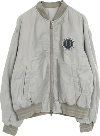Dior 2010s logo patch bomber jacket - Grey