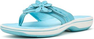 Clarks Breeze Opal Womens Sandals Sky Blue Synthetic : 11 B - Medium
