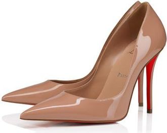 Christian Louboutin Miss Z Pointed Toe Pump in Blush/Blush at Nordstrom, Size 10.5Us