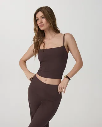 Vuori Clothing Pose Support Cami | French Roast | XS, Size Extra Small