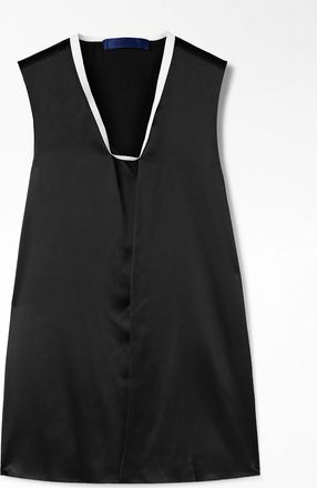 Sharon Wauchob Top In Seta Con Finiture In Gros-grain Poutou - Nero