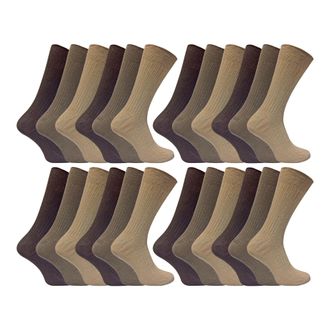 Sock Snob 24 Paar Multipack Heren Ultieme Comfort 100% Katoenen Sokken