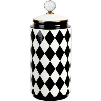 Mark Roberts Harlequin Urn with Lid, Large in Black at Nordstrom
