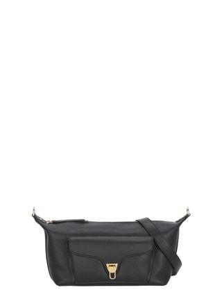 Coccinelle Textured Leather Medium Shoulder Bag with Adjustable Strap