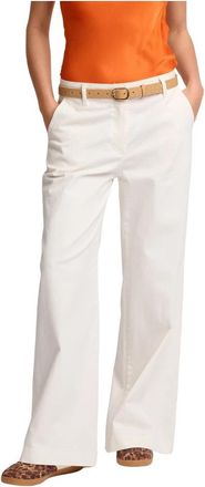 Kocca Pantaloni a palazzo - Dames - Wijde Broeken - Wit - L - Broeken