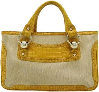 Celine Pre-owned Handbags, female, Yellow, Size: ONE SIZE Pre-owned Vintage Leather Handbag