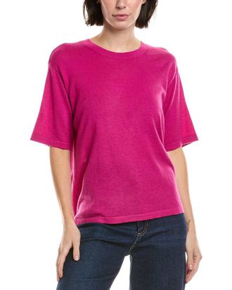 Vince Camuto Crewneck Wool-Blend T-Shirt