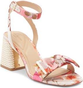 Ted Baker Giana Block Heel Sandal in Pink Pressed Flower at Nordstrom Rack, Size 9.5