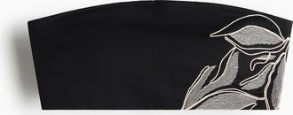 H&M Wattiertes Bandeau-Bikinitop - Schwarz