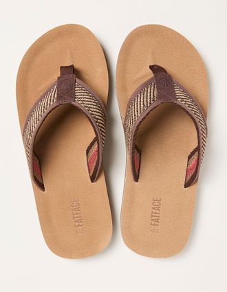 Fat Face FatFace Brown Raffia Burcott Flip Flop