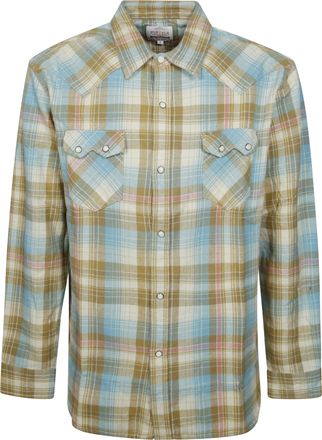 Fortela Texan Plaid Flannel Snap Button Shirt