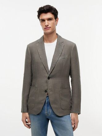 Tommy Hilfiger Mens Garment-Dyed Linen Casual Blazer - Green - 50
