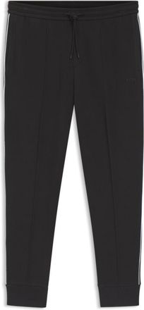 BOSS Piping-detail tracksuit bottoms in a cotton blend