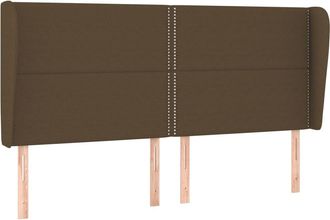 vidaXL Testiera Ad Orecchio Marrone Scuro 183x23x118/128 Cm In Tessuto - Vidaxl