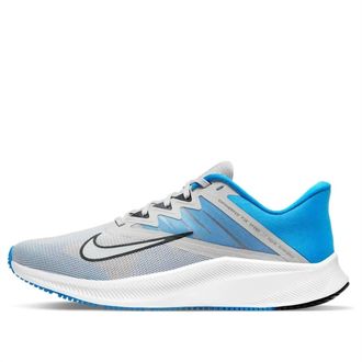 Nike Mens Quest 3 Running Shoes In Grey Fog Photo Blue