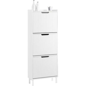 SoBuy SoBuy 3 Flip-drawers Shoe Rack Shoe Storage Cupboard Organizer,FSR177-H-W