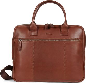 Howard London Conrad Laptoptas - Heren - Laptoptassen - Bruin - ONE Size - Leer - Tassen
