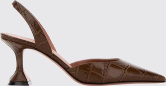 Amina Muaddi Slingback Holli in pelle stampa cocco